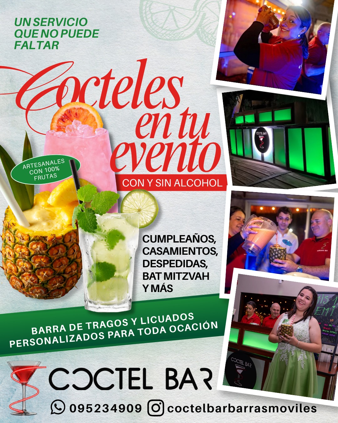 barra de tragos fiestas y Eventos
